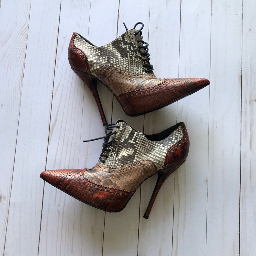 Authentic Gucci Python Laceup Brogue Oxfords Size… - image 6